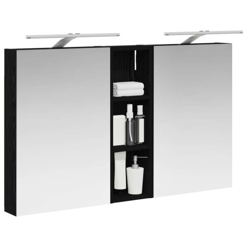 Комплект шкафове за баня с рафт 3 pcs 100 x 10,5 x 60,5 см