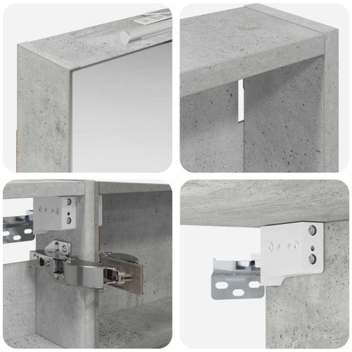 Комплект шкафове за баня с рафт 3 pcs 100 x 10,5 x 60,5 см