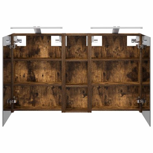 Комплект шкафове за баня с рафт 3 pcs 100 x 10,5 x 60,5 см