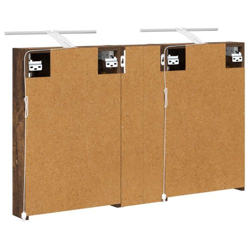 Комплект шкафове за баня с рафт 3 pcs 100 x 10,5 x 60,5 см