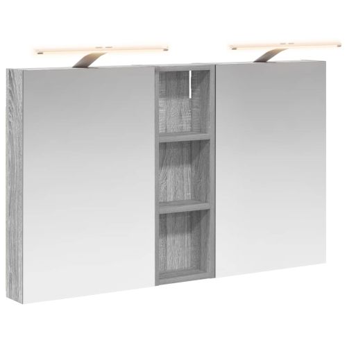 Комплект шкафове за баня с рафт 3 pcs 100 x 10,5 x 60,5 см