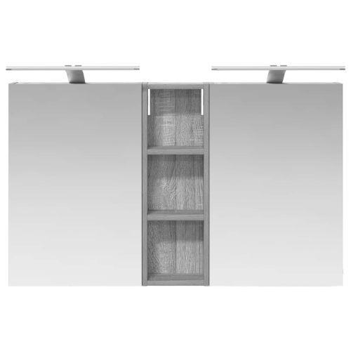 Комплект шкафове за баня с рафт 3 pcs 100 x 10,5 x 60,5 см