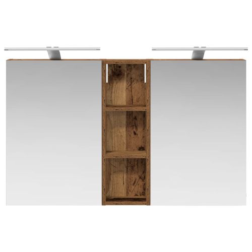 Комплект шкафове за баня с рафт 3 pcs 100 x 10,5 x 60,5 см