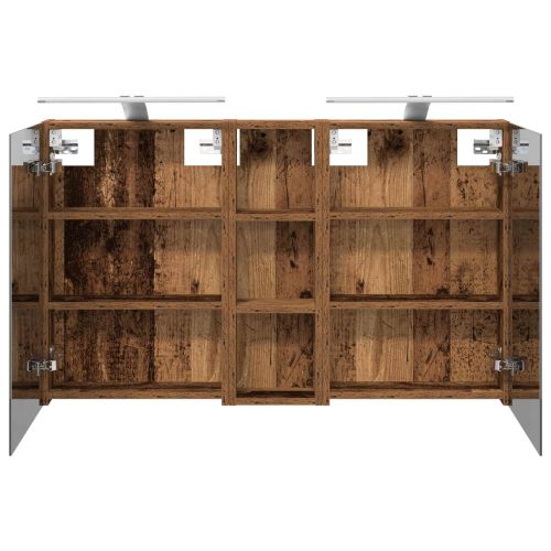 Комплект шкафове за баня с рафт 3 pcs 100 x 10,5 x 60,5 см