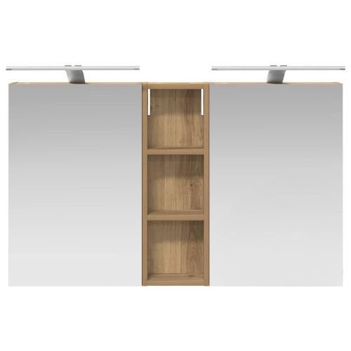 Комплект шкафове за баня с рафт 3 pcs 100 x 10,5 x 60,5 см