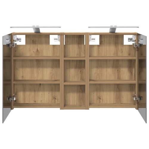 Комплект шкафове за баня с рафт 3 pcs 100 x 10,5 x 60,5 см