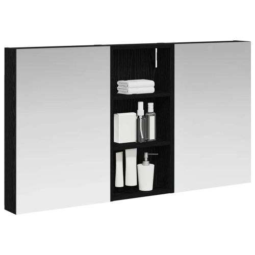 Комплект шкафове за баня с рафт 3 pcs 110 x 10,5 x 60,5 см