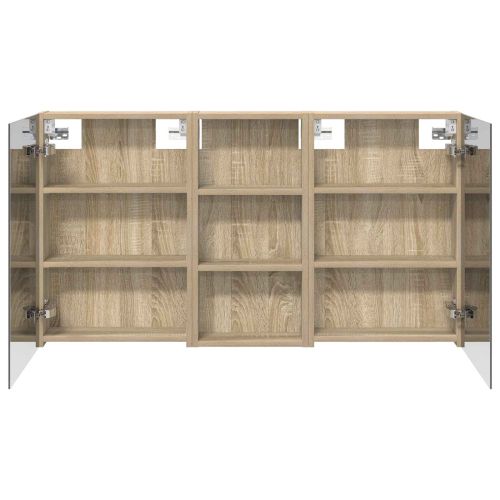 Комплект шкафове за баня с рафт 3 pcs 110 x 10,5 x 60,5 см