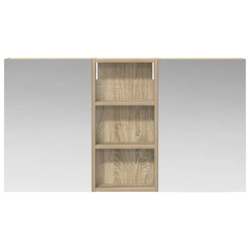 Комплект шкафове за баня с рафт 3 pcs 110 x 10,5 x 60,5 см