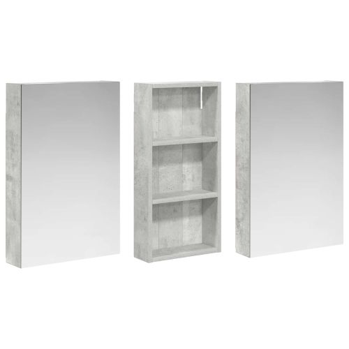 Комплект шкафове за баня с рафт 3 pcs 110 x 10,5 x 60,5 см