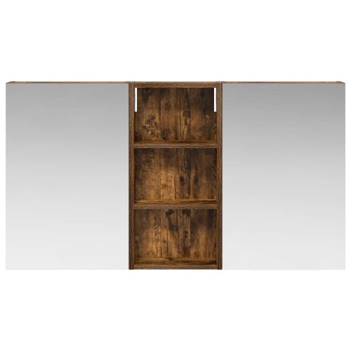 Комплект шкафове за баня с рафт 3 pcs 110 x 10,5 x 60,5 см