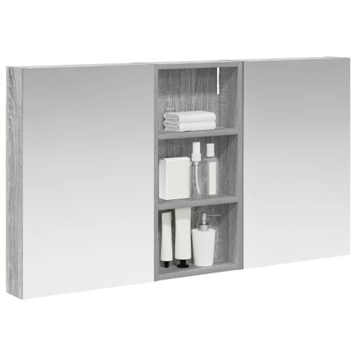 Комплект шкафове за баня с рафт 3 pcs 110 x 10,5 x 60,5 см