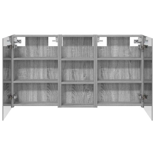 Комплект шкафове за баня с рафт 3 pcs 110 x 10,5 x 60,5 см