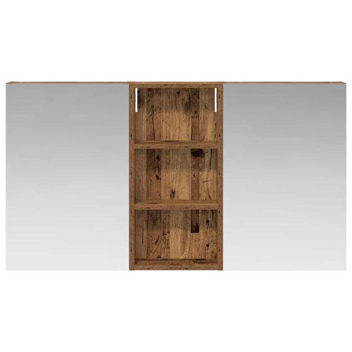 Комплект шкафове за баня с рафт 3 pcs 110 x 10,5 x 60,5 см