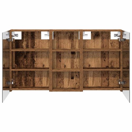 Комплект шкафове за баня с рафт 3 pcs 110 x 10,5 x 60,5 см