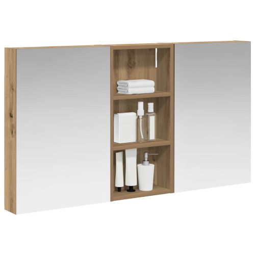 Комплект шкафове за баня с рафт 3 pcs 110 x 10,5 x 60,5 см