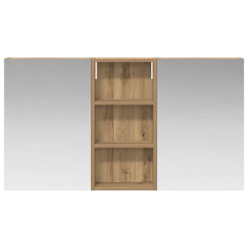 Комплект шкафове за баня с рафт 3 pcs 110 x 10,5 x 60,5 см