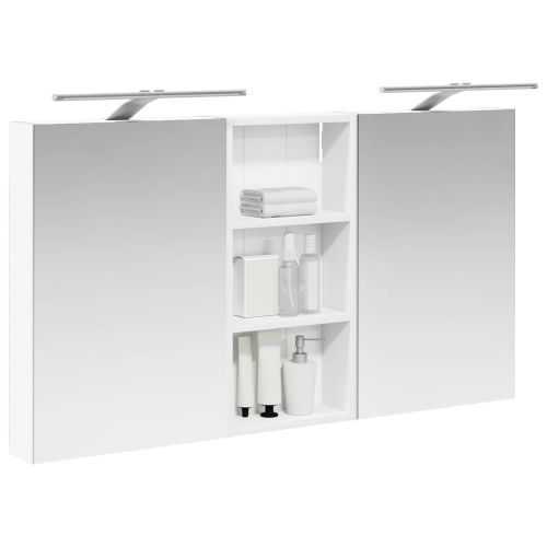 Комплект шкафове за баня с рафт 3 pcs 110 x 10,5 x 60,5 см