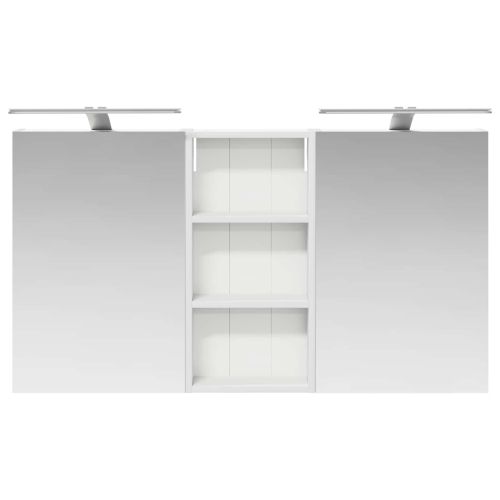 Комплект шкафове за баня с рафт 3 pcs 110 x 10,5 x 60,5 см