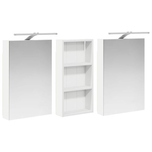 Комплект шкафове за баня с рафт 3 pcs 110 x 10,5 x 60,5 см