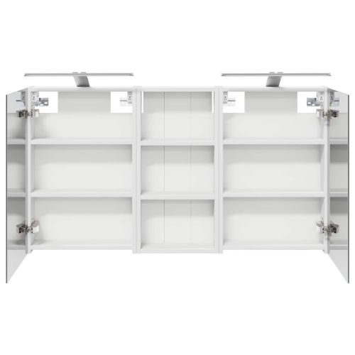 Комплект шкафове за баня с рафт 3 pcs 110 x 10,5 x 60,5 см