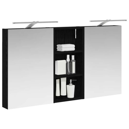 Комплект шкафове за баня с рафт 3 pcs 110 x 10,5 x 60,5 см