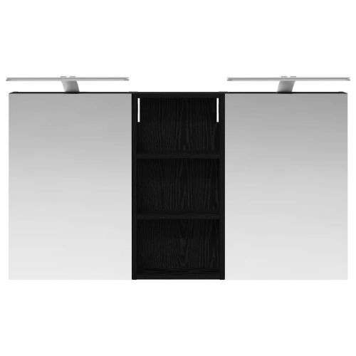 Комплект шкафове за баня с рафт 3 pcs 110 x 10,5 x 60,5 см