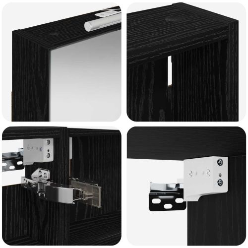 Комплект шкафове за баня с рафт 3 pcs 110 x 10,5 x 60,5 см