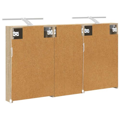 Комплект шкафове за баня с рафт 3 pcs 110 x 10,5 x 60,5 см