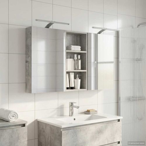 Комплект шкафове за баня с рафт 3 pcs 110 x 10,5 x 60,5 см