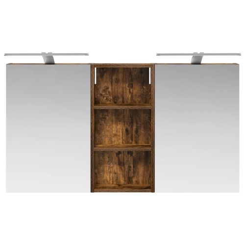 Комплект шкафове за баня с рафт 3 pcs 110 x 10,5 x 60,5 см