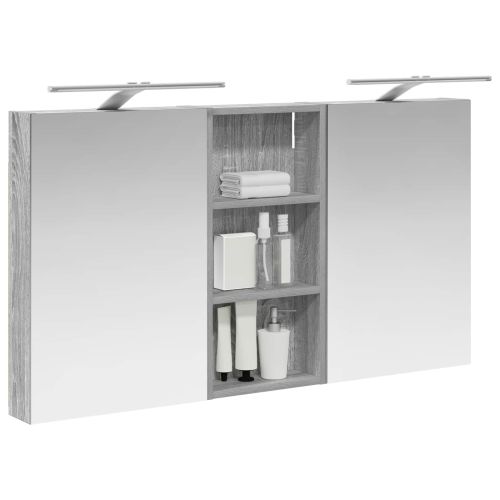 Комплект шкафове за баня с рафт 3 pcs 110 x 10,5 x 60,5 см