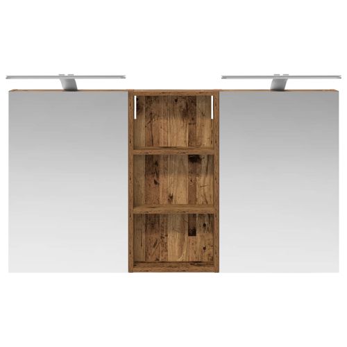 Комплект шкафове за баня с рафт 3 pcs 110 x 10,5 x 60,5 см