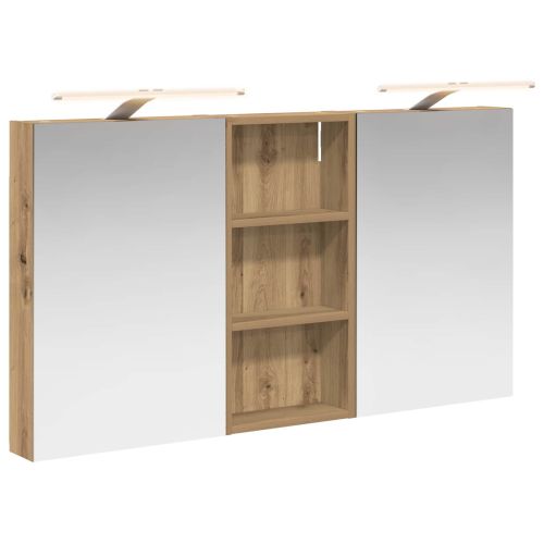 Комплект шкафове за баня с рафт 3 pcs 110 x 10,5 x 60,5 см