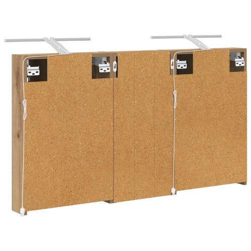 Комплект шкафове за баня с рафт 3 pcs 110 x 10,5 x 60,5 см