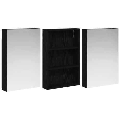 Комплект шкафове за баня с рафт 3 pcs 120 x 10,5 x 60,5 см