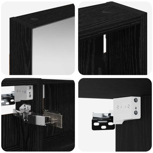 Комплект шкафове за баня с рафт 3 pcs 120 x 10,5 x 60,5 см