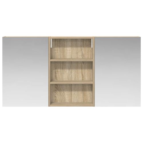 Комплект шкафове за баня с рафт 3 pcs 120 x 10,5 x 60,5 см