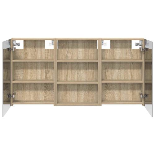 Комплект шкафове за баня с рафт 3 pcs 120 x 10,5 x 60,5 см