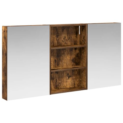 Комплект шкафове за баня с рафт 3 pcs 120 x 10,5 x 60,5 см