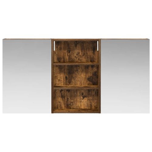 Комплект шкафове за баня с рафт 3 pcs 120 x 10,5 x 60,5 см