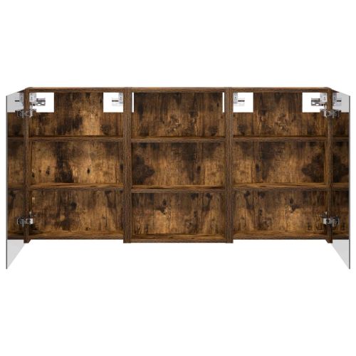 Комплект шкафове за баня с рафт 3 pcs 120 x 10,5 x 60,5 см