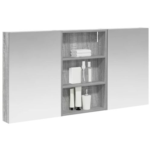 Комплект шкафове за баня с рафт 3 pcs 120 x 10,5 x 60,5 см