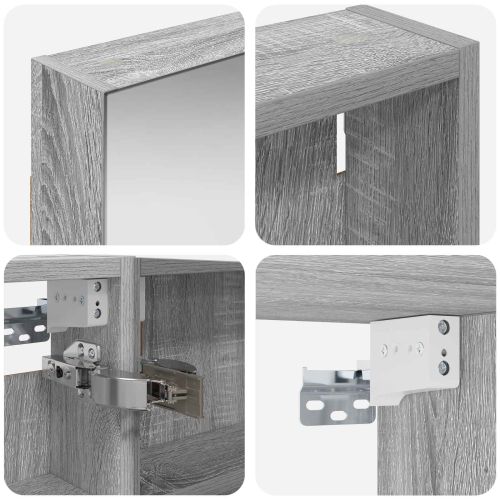 Комплект шкафове за баня с рафт 3 pcs 120 x 10,5 x 60,5 см