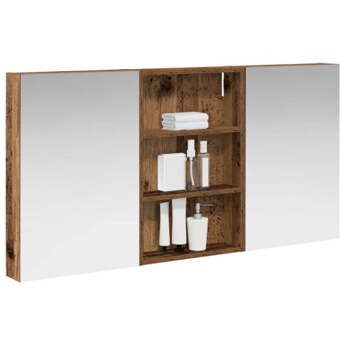 Комплект шкафове за баня с рафт 3 pcs 120 x 10,5 x 60,5 см