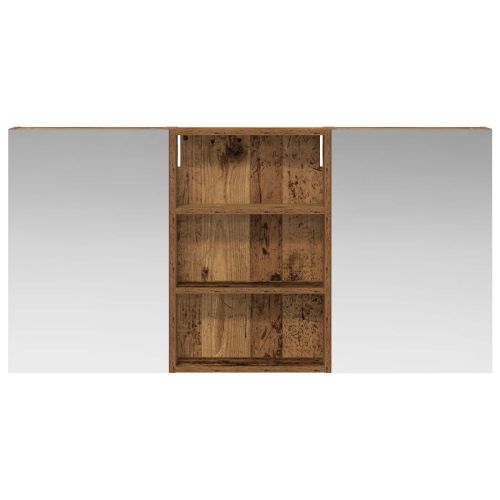 Комплект шкафове за баня с рафт 3 pcs 120 x 10,5 x 60,5 см