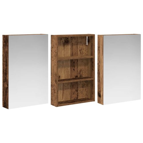 Комплект шкафове за баня с рафт 3 pcs 120 x 10,5 x 60,5 см