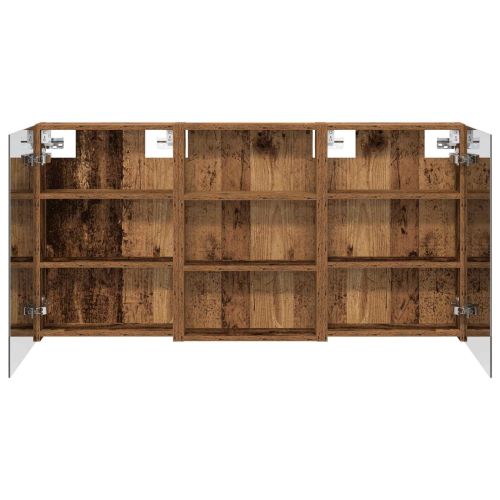 Комплект шкафове за баня с рафт 3 pcs 120 x 10,5 x 60,5 см