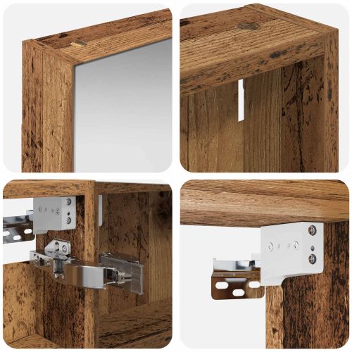 Комплект шкафове за баня с рафт 3 pcs 120 x 10,5 x 60,5 см