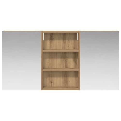 Комплект шкафове за баня с рафт 3 pcs 120 x 10,5 x 60,5 см